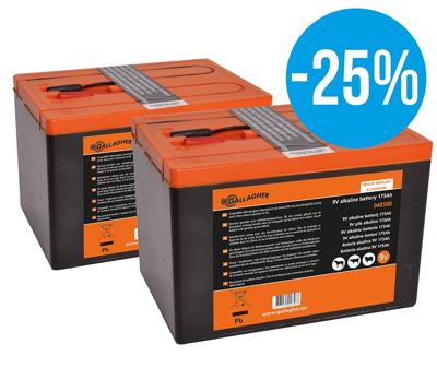 Gallagher Duopack Alkaline batterij 2x 9V/175Ah - 190x125x160mm - 065073 - 065073 Gallagher Duopack Alkaline batterij 2x 9V/175Ah - 190x125x160mm - 065073 - 065073