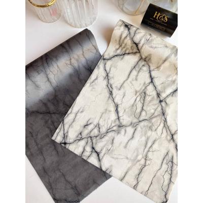 Decostof Marmer 28 x 150 cm Wit Kerst Nampook - Nampook