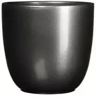 Mica Decorations bloempot Tusca rond 8,5x7,5 cm antraciet - thumbnail