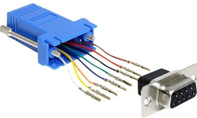 Delock 65430 D-Sub 9-pins female > RJ45 female montageset Delock 65430 D-Sub 9-pins female > RJ45 female montageset