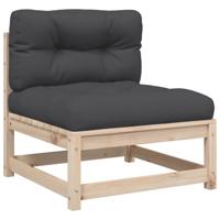 6-delige Loungeset met kussens massief grenenhout - thumbnail