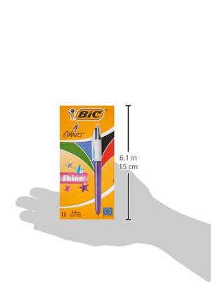 Pen Bic Shine Silver Wit (12 Onderdelen) Pen Bic Shine Silver Wit (12 Onderdelen)