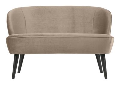 WOOOD Bankje 'Sara' Velvet, kleur Khaki