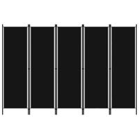 vidaXL Kamerscherm met 5 panelen 250x180 cm zwart - thumbnail