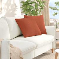 VidaXL Sofa kussens 2 stuks rood-oranje 50 x 50 cm cordstof - thumbnail