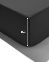 HEMA Hoeslaken 140x200cm zacht katoen donkergrijs (donkergrijs) - thumbnail