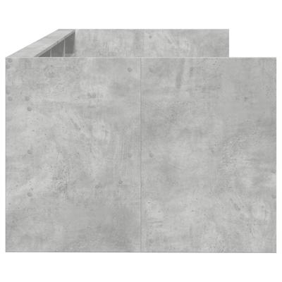 Slaapbank met lades zonder matras 90x190 cm betongrijs