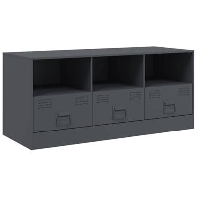 Tv-meubel 99x39x44 cm staal antracietkleurig