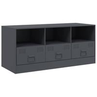 Tv-meubel 99x39x44 cm staal antracietkleurig - thumbnail