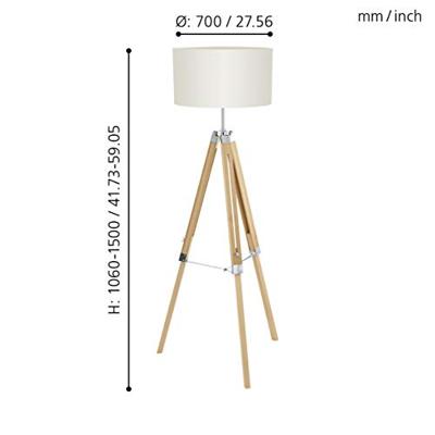 EGLO LANTADA vloerverlichting Beige E27 60 W EGLO LANTADA vloerverlichting Beige E27 60 W