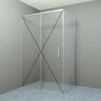Zijwand Boss & Wessing Rollo Soft Close 90x200 cm Nano Glas RVS Look Boss & Wessing - thumbnail