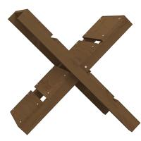 Houtblokhouder 47x39,5x48 cm massief grenenhout honingbruin - thumbnail