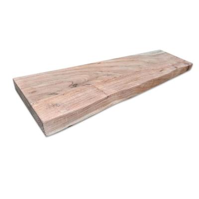 Wandplank acacia 80 bij 20 cm van 4 cm dik massief acacia hardhout met boomstamrand