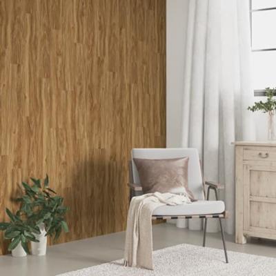 Wandpanelen houtlook 2,06 m PVC bruin - thumbnail
