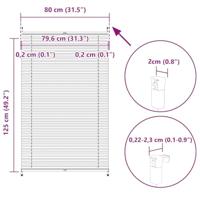 VidaXL Plisséjaloezie 80x125 cm wit - thumbnail