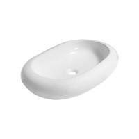 BRAUER Cloud waskom - 63 plat ovaal keramiek - hoogglans wit WK-CL63POHW - thumbnail