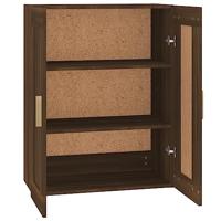 Wandkast 69,5x32,5x90 cm bewerkt hout bruin eikenkleur - thumbnail