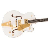 Gretsch Professional Collection Falcon Hollow Body EB White met Gretsch G6242L Deluxe Hardshell Case - thumbnail