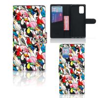 Samsung Galaxy A02s | M02s | Telefoonhoesje | Met pasjeshouder | Birds - thumbnail