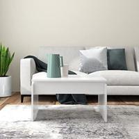Salontafel 68x50x38 cm spaanplaat wit - thumbnail
