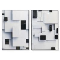 Schilderij Home ESPRIT Aluminium Hout MDF 80 x 3,5 x 120 cm - thumbnail