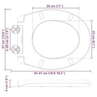 VidaXL Toiletzitting zwart 47 x 37 x 4 cm duroplast - thumbnail