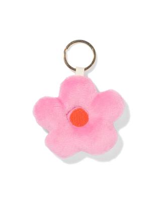 HEMA Sleutelhanger 7.5cm bloem roze oranje