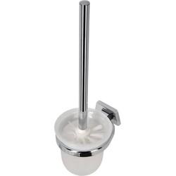 Geesa Standard Toiletborstel met houder Chroom (witte borstelkop) 915117