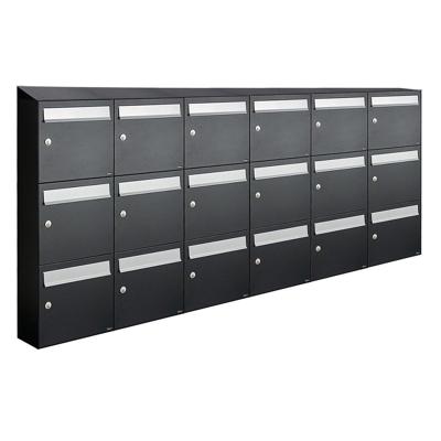 Allux Flow Set 6-Breed, 3-Hoog Met Dak Zwart - 40040070_6x3d