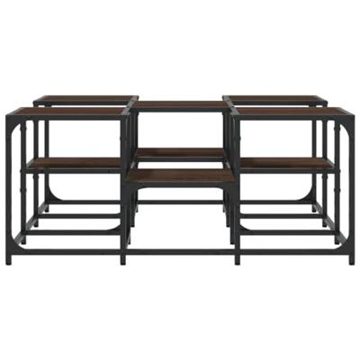 Salontafel 91x91x40 cm bewerkt hout bruineikenkleurig Salontafel 91x91x40 cm bewerkt hout bruineikenkleurig