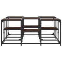 Salontafel 91x91x40 cm bewerkt hout bruineikenkleurig - thumbnail