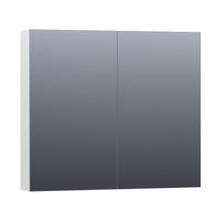 Brauer Impress Deluxe Spiegelkast - 80 cm - met interne en externe Verlichting - 2 Dubbelzijdige Spiegeldeuren - Hoogglans Wit - thumbnail