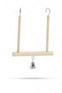 Houten schommel met bel