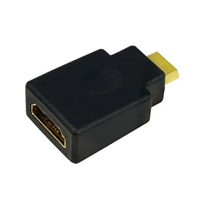 LogiLink AH0009 HDMI Adapter [1x HDMI-stekker C mini - 1x HDMI-bus] Zwart Vergulde steekcontacten 0 mm