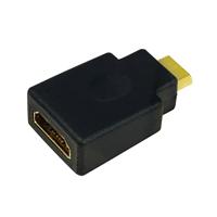 LogiLink AH0009 HDMI Adapter [1x HDMI-stekker C mini - 1x HDMI-bus] Zwart Vergulde steekcontacten - thumbnail