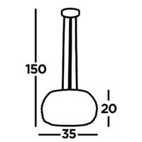 Searchlight Design hanglampCage Ø 35cm - 9094-4BK - thumbnail