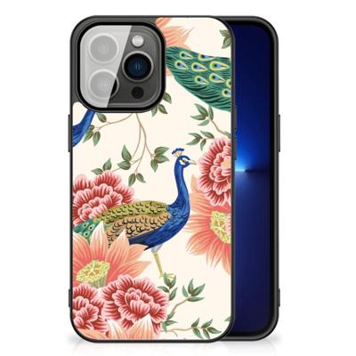 Dierenprint Telefoonhoesje voor iPhone 13 Pro Pink Peacock