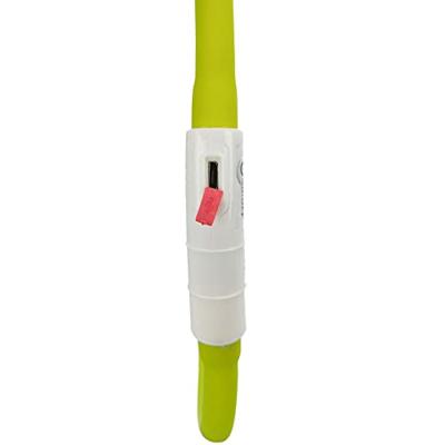 Trixie halsband usb siliconen lichtgevend oplaadbaar groen - thumbnail