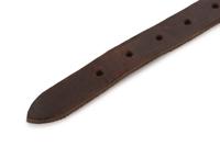 Lederen honden halsband bruin - 62 cm x 25 mm - thumbnail