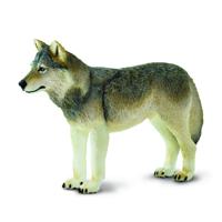 Safari speeldier wolf junior 9 x 6,5 cm grijs - thumbnail