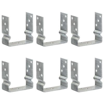 VidaXL Grondankers 6 st 14x6x15 cm gegalvaniseerd staal zilverkleurig VidaXL Grondankers 6 st 14x6x15 cm gegalvaniseerd staal zilverkleurig
