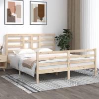 Bedframe zonder matras massief hout 160x200 cm - thumbnail