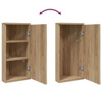 Badkamerkast met spiegel 30x24x60 cm eikenkleurig - thumbnail