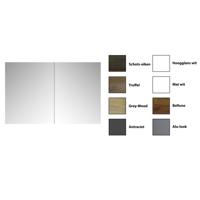 Spiegelkast Sanicare Qlassics 80 cm 2 Spiegeldeuren Belluno Eiken Sanicare - thumbnail