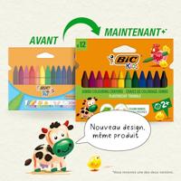BIC kids plastidecor triangle kleurkrijt, 12st. - thumbnail