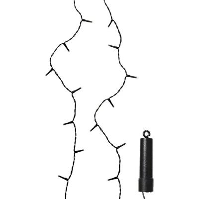 Lumineo LED Snoer 200 LEDs 150 cm Zwart Warm Wit Licht