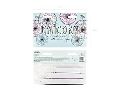 Decoratieve Rozetten Unicorn Mix (3st)