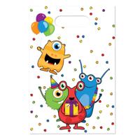 Haza Witbaard Uitdeelzakjes monster party, 6st. - thumbnail