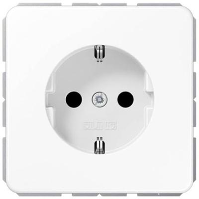 Jung CD500 1-voudige wandcontactdoos met randaarde wit CD1520NWW