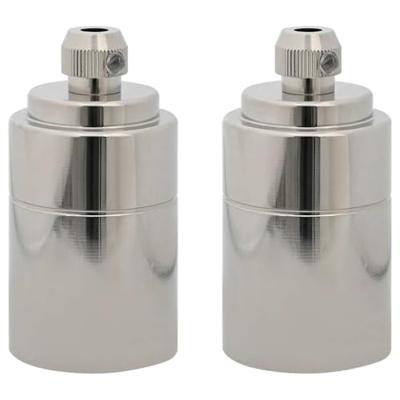 VidaXL Lamphouders 2 st nikkel satijn e27 VidaXL Lamphouders 2 st nikkel satijn e27